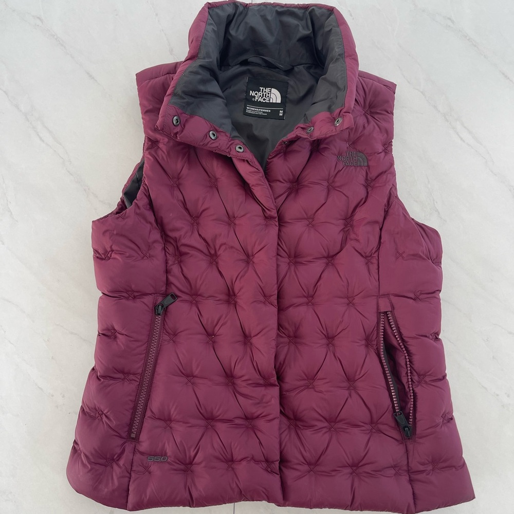 The North Face Maroon Quilted Vest